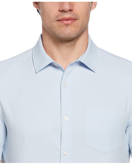 Perry Ellis White Total Stretch Slim Fit Solid Shirt for men