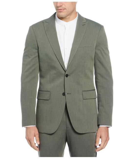 Perry Ellis Green Slim Fit Peak Lapel Louis Suit Jacket for men