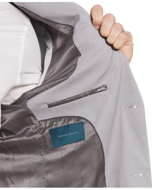 Perry Ellis Black Slim Fit Performance Tech Suit Jacket for men