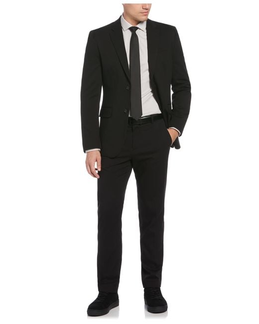 Perry Ellis Black Slim Fit Performance Tech Suit Jacket for men