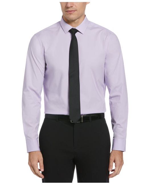 Perry Ellis Purple Luxury Cotton Poplin Dress Shirt for men