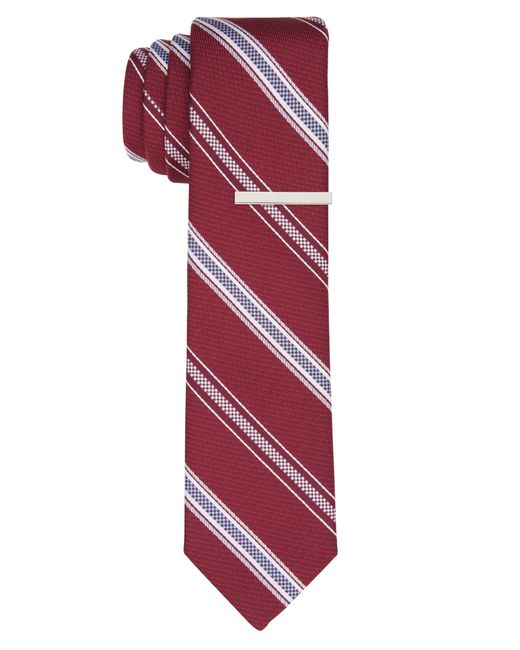 Perry Ellis Red Calvor Stripe Tie for men