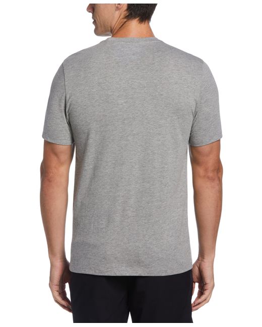 Perry Ellis Gray Logo Cotton T-Shirt for men
