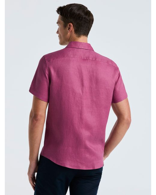 Perry Ellis Natural Linen Short Sleeve Shirt for men