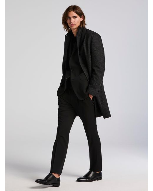 Perry Ellis Black Ezra Single Breasted 3 Button Overcoat for men