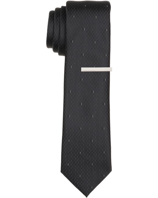 Perry Ellis Black Gavras Neat Slim Tie for men