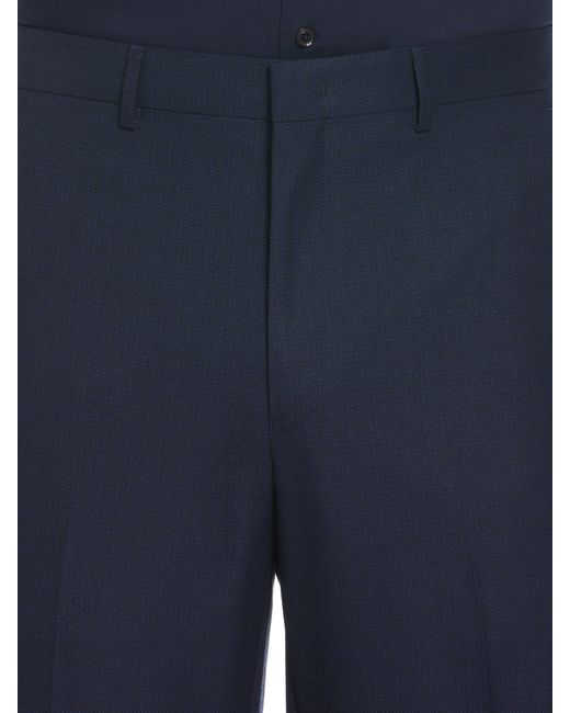 Perry Ellis Blue Slim Fit Solid Suit Pants for men
