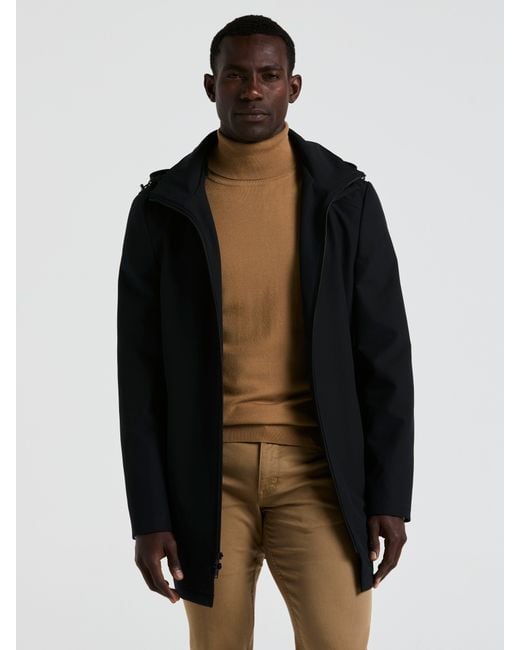 Perry Ellis Black Exavier Solid All Weather Jacket, Size Small, Nylon/Spandex, Regular for men