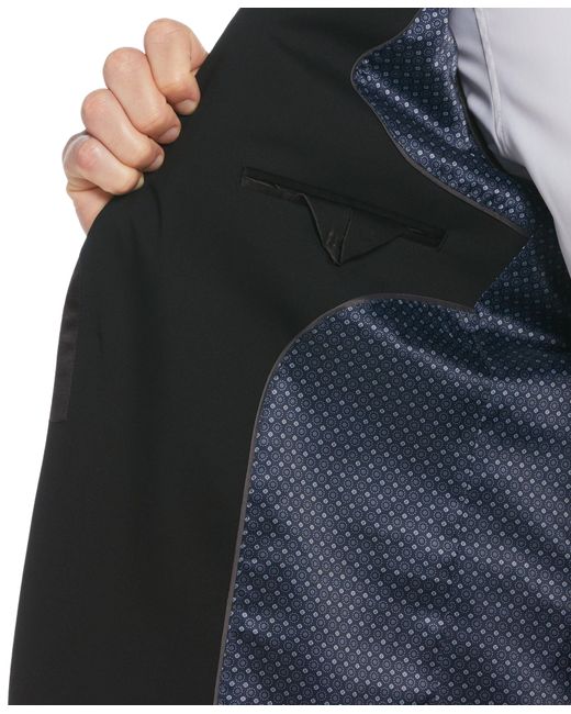 Perry Ellis Black Slim Fit Stretch Tuxedo Suit Jacket for men