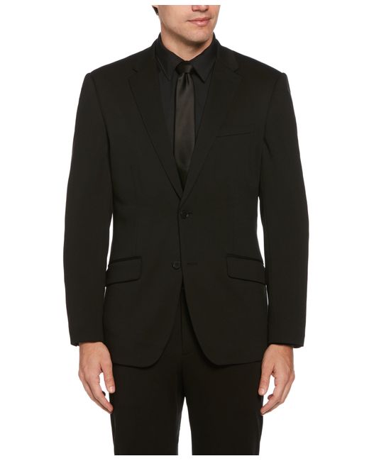 Perry Ellis Black Slim Fit Neat Knit Suit Jacket for men