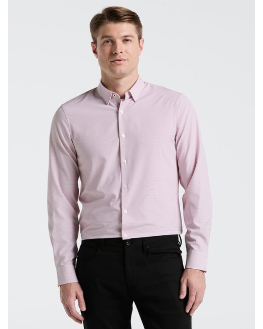 Perry Ellis Blue Slim Fit Float Pattern Shirt for men