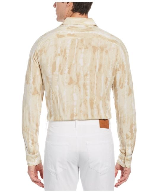 Perry Ellis Multicolor Paint Stripe Soft Long Sleeve Button-down Shirt for men