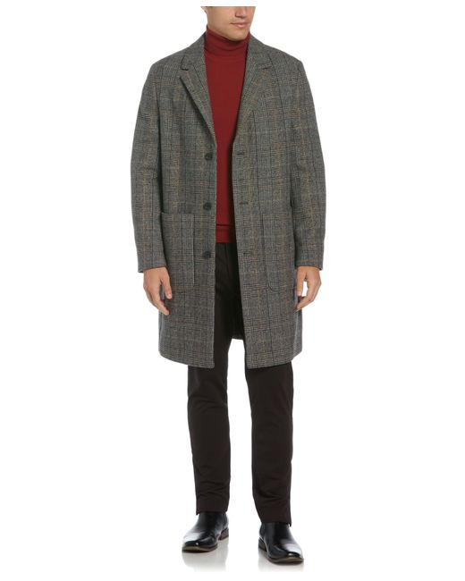 Perry Ellis Gray Wool Blend Top Coat for men