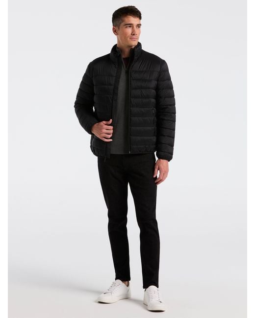 Perry Ellis Black Lightweight Puffer Jacket for men