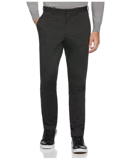 Perry Ellis Black Slim Fit Two Tone Smart Knit Suit Pant for men