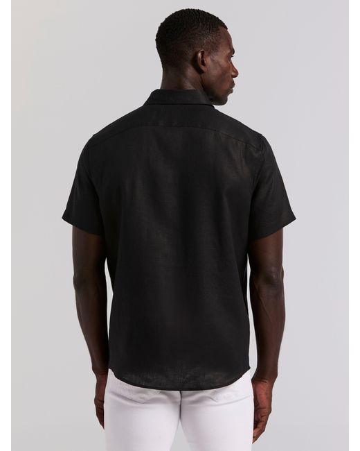 Perry Ellis Natural Solid Linen Shirt for men