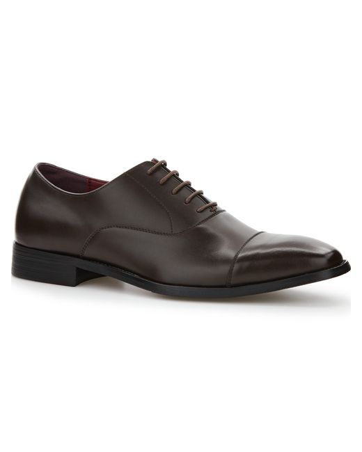 Perry Ellis Men's Black Cap Toe Dress Shoes