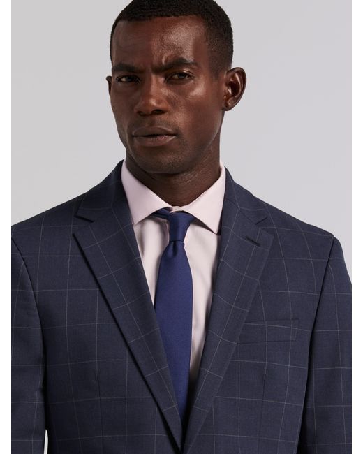 Perry Ellis Gray Slim Fit Windowpane Suit Jacket for men