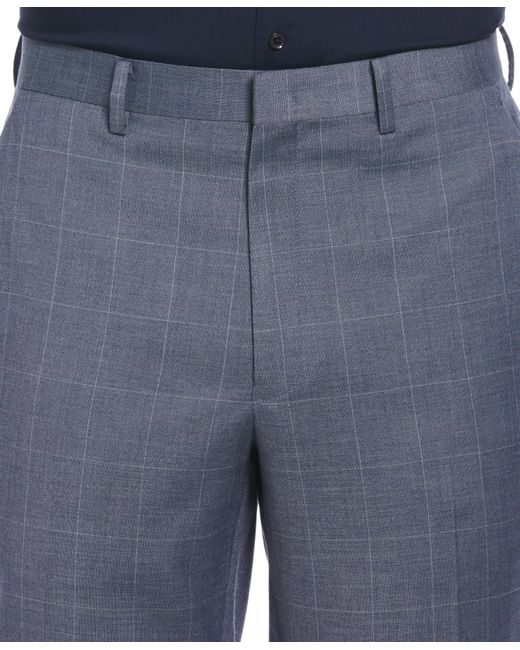 Perry Ellis Blue Plaid Suit Pant for men