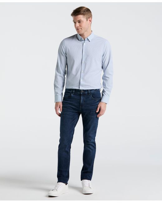 Perry Ellis Blue Slim Fit Float Pattern Shirt for men