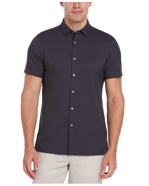 Perry Ellis Blue Slim Fit Total Stretch Solid Shirt for men