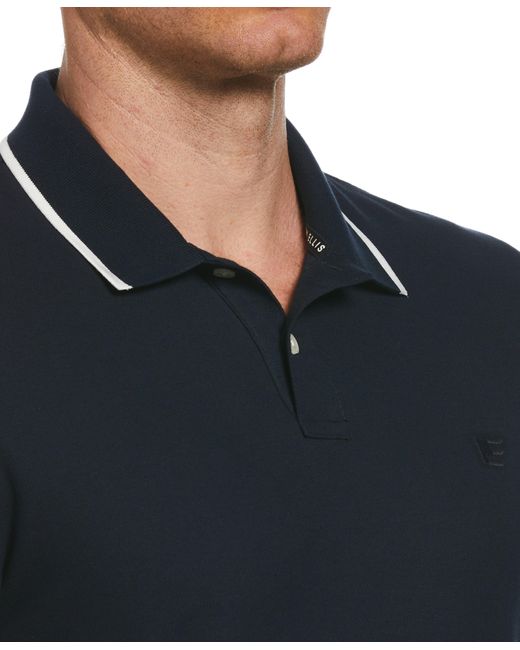 Perry Ellis Black Pique Polo Shirt for men