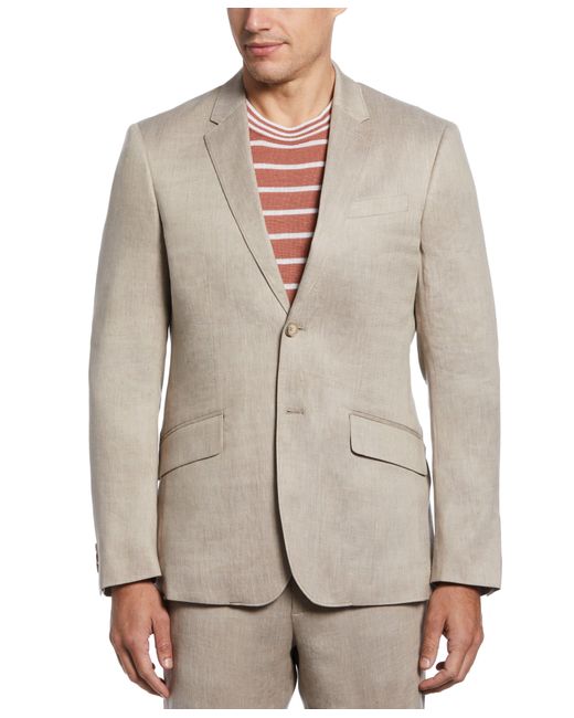 Perry Ellis Slim Fit Linen Blend Summer Suit Jacket in Gray for Men | Lyst