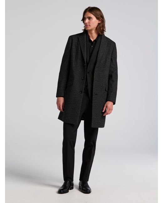 Perry Ellis Black Ezra Single Breasted 3 Button Overcoat for men