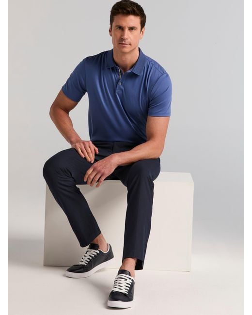 Perry Ellis Black Cool Interlock Polo for men