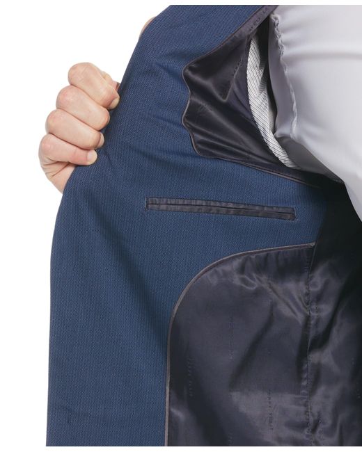Perry Ellis Blue Slim Fit Performance Tech Suit Jacket for men