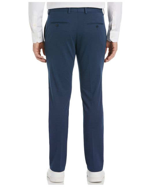Perry Ellis Blue Very Slim Fit Flat Front Stretch Knit Suit Pant for men
