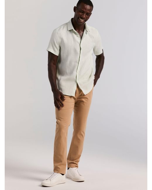 Perry Ellis Natural Linen Short Sleeve Shirt for men