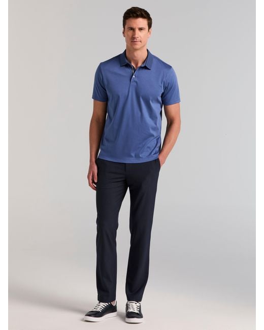 Perry Ellis Black Cool Interlock Polo for men