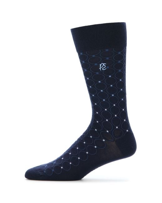 Perry Ellis Blue Medallion Pattern Socks Pants for men