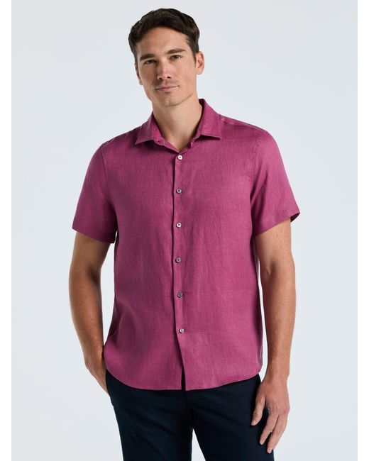 Perry Ellis Natural Linen Short Sleeve Shirt for men