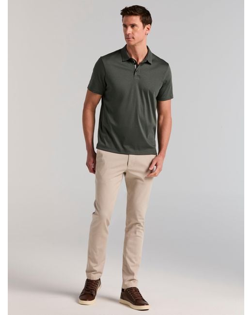Perry Ellis Black Cool Interlock Polo for men