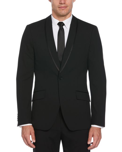 Perry Ellis Black Slim Fit Tux Jacket for men