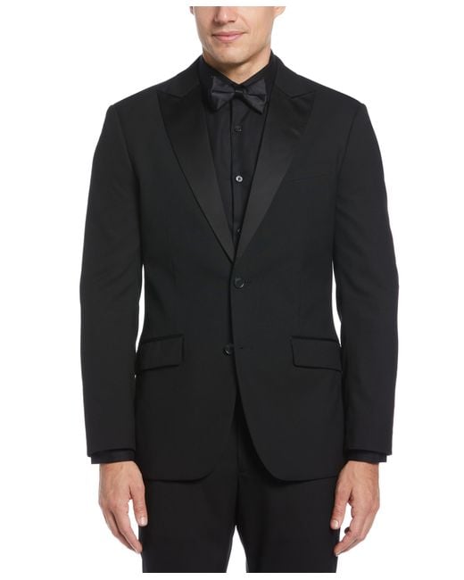 Perry Ellis Synthetic Slim Fit Tuxedo Jacket in Black for Men | Lyst