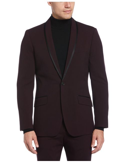 Perry Ellis Black Very Slim Fit Tuxedo Jacket for men