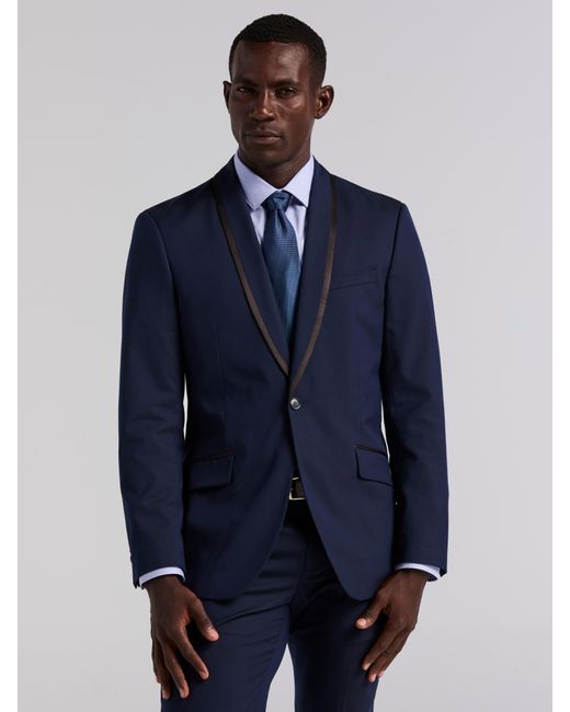 Perry Ellis Black Slim Fit Tux Jacket for men