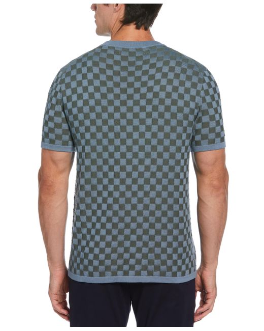 Perry Ellis Blue Tua X Collaboration Crew Neck Sweater T-Shirt for men