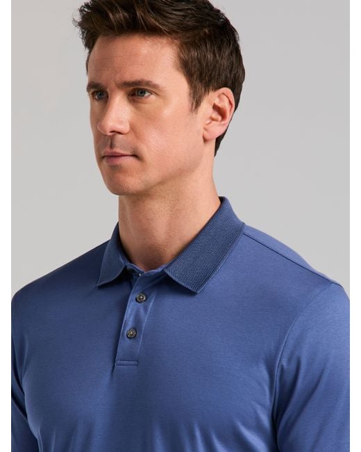 Perry Ellis Black Cool Interlock Polo for men