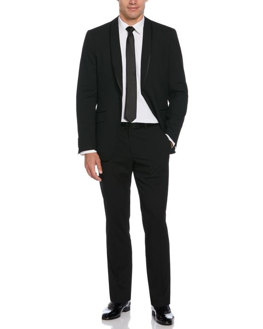 Perry Ellis Black Slim Fit Tux Jacket for men