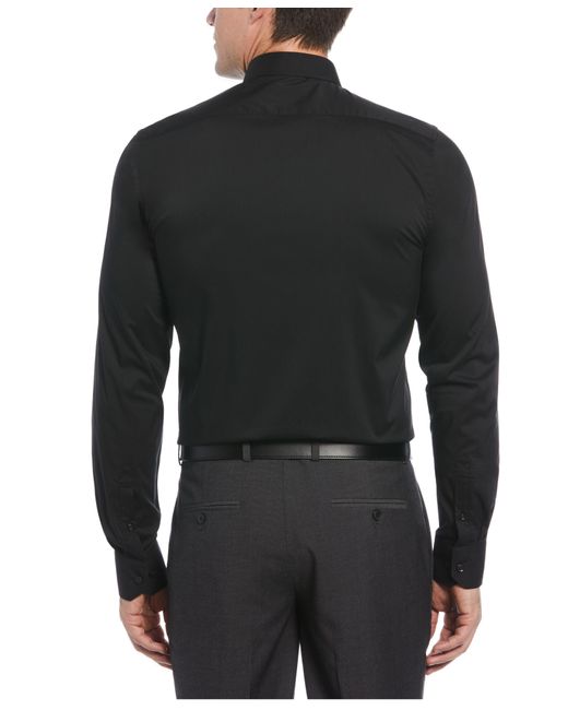 Perry Ellis Tech + Stretch Cotton Blend Dress Shirt in Black for Men | Lyst