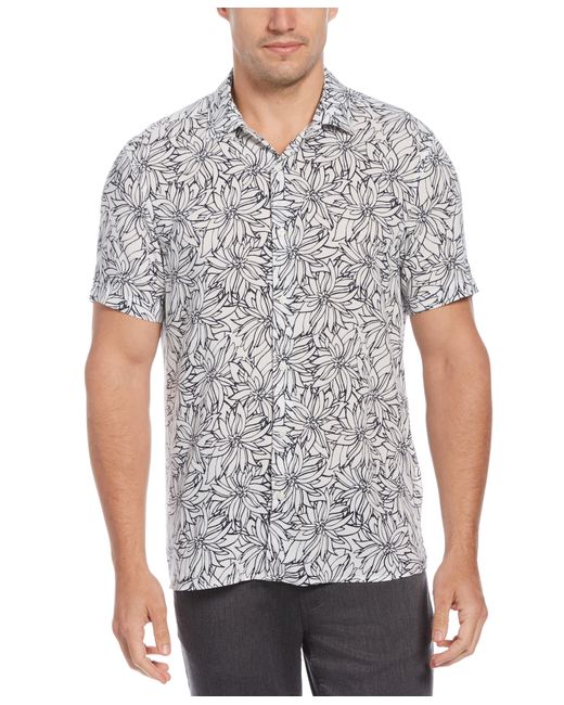 Perry Ellis Synthetic Floral Print Stretch Soft Shirt in Bright White ...