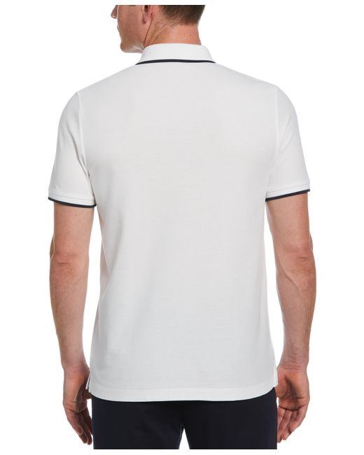 Perry Ellis White Pique Polo Shirt for men