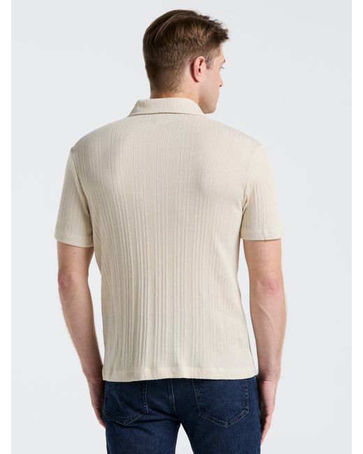 Perry Ellis Gray Ribbed Stripe Shirt for men