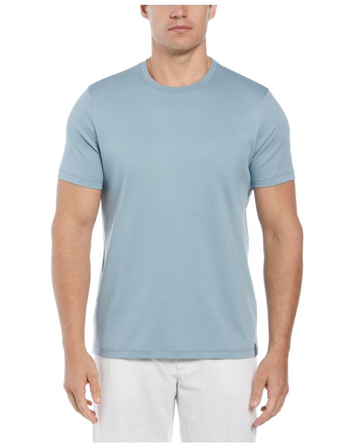 Perry Ellis Blue Cotton Crew Neck T-Shirt for men