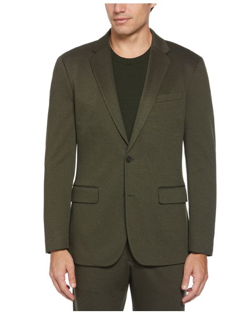 Perry Ellis Green Slim Fit Two Tone Smart Knit Suit Jacket for men