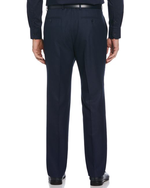 Perry Ellis Blue Slim Fit Solid Suit Pants for men